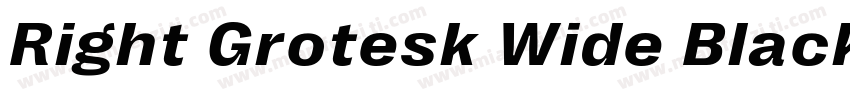 Right Grotesk Wide Black Italic字体转换
